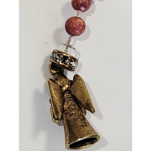 Vintage Chaplet Rosary Beads With Brass Mini Angel - Picture 4 of 5